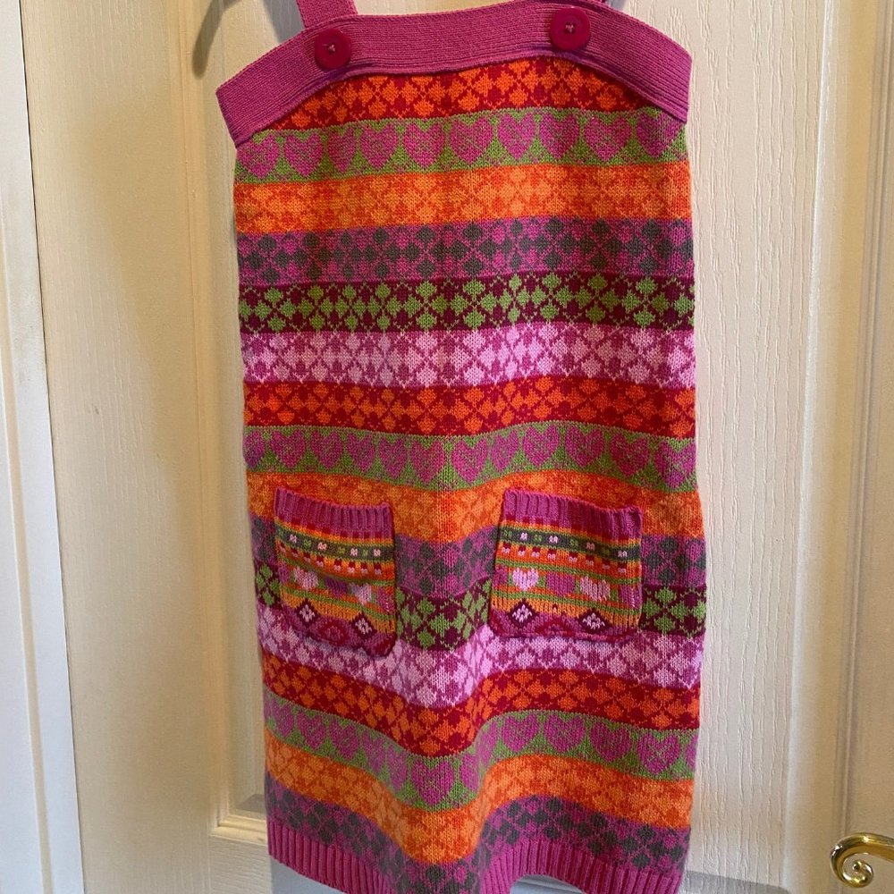 New Children's Place Girls Pink Knitted Jumper Dress Size 8